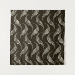 Tapiz Vintage monocromo: Ornamento geométrico sin foco.