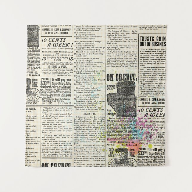 Tapiz Vintage newspaper advertising (Anverso)