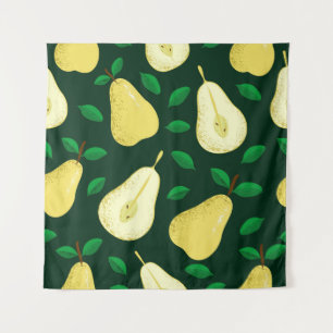Tapiz Vintage Pear Botánico: Verde claro