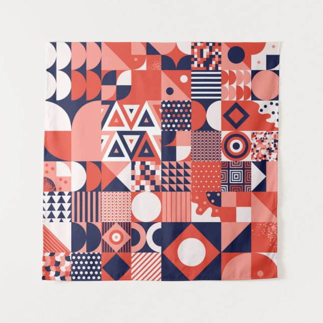 Tapiz Vintage retro bauhaus design vintage (Anverso)