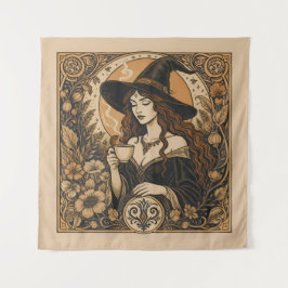Tapiz Vintage Witch Tea Time