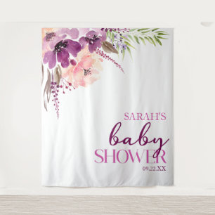 Tapiz Violet Magenta Purple Floral Baby Shower