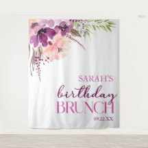 Violet Magenta Purple Floral Birch Brunch