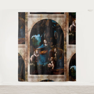 Tapiz Virgen de las Rocas de Leonardo da Vinci