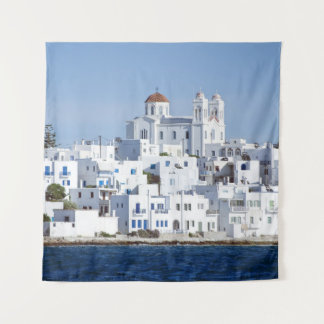 Tapiz Vista de la isla de Naoussa Village Paros