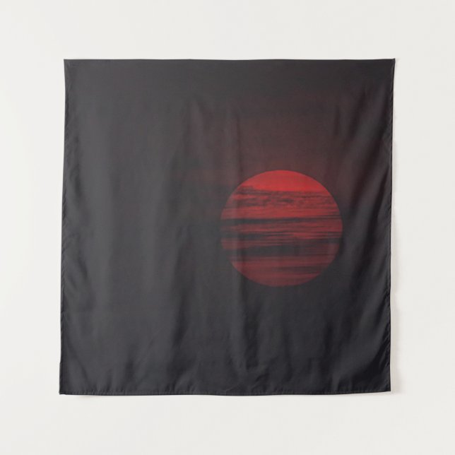 TAPIZ VISTA DE LUNA COMPLETA ROJA (Anverso)