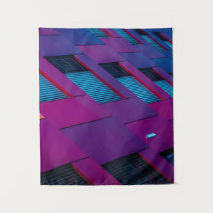 Tapiz Vista inferior del edificio morado