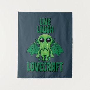 Tapiz Vive Ríe Lovecraft Cthulhu Adorable
