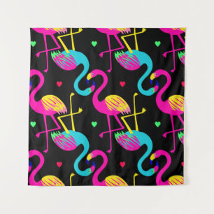 Tapiz Vivid tropical, exotic hawaiian seamless pattern w