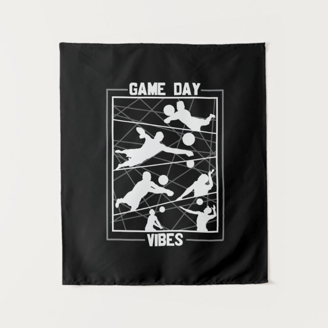 Tapiz Voleibol | Vibes de día de juego (Anverso)
