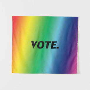 Tapiz "Vota" orgullo lgbtq lgbt colores arcoiris