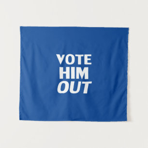 Tapiz Votarlo fuera de la tipografía moderna en blanco y