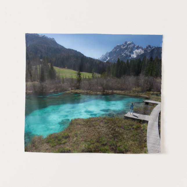 Tapiz Wanderlust en Zelenci, Eslovenia (Anverso (horizontal))
