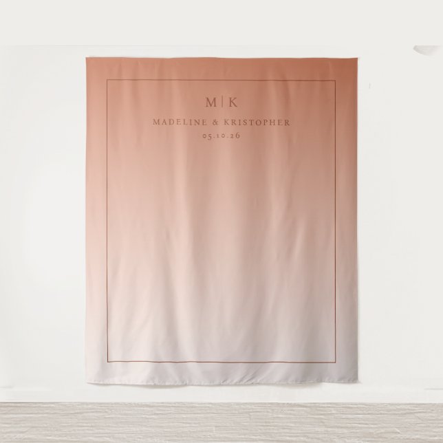 Tapiz Warm Peach Minimalist Gradient (Anverso)