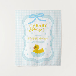 Tapiz Water Droplets Gingham Boy Baby Shower Welcome