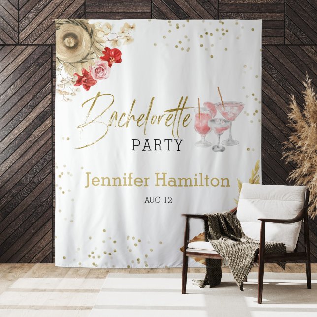 Tapiz Watercolor Boho Bachelorette Party Backups (Subido por el creador)