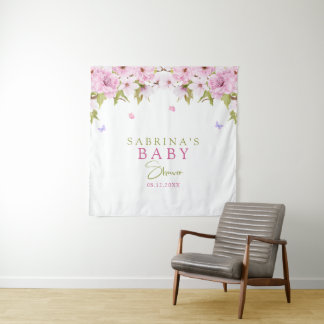 Tapiz Watercolor Cherry Blossom Baby Shower
