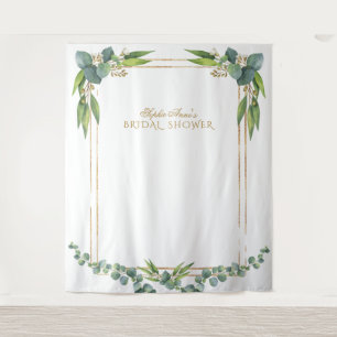 Tapiz Watercolor Eucalyptus Gold Bridal Shower Prop