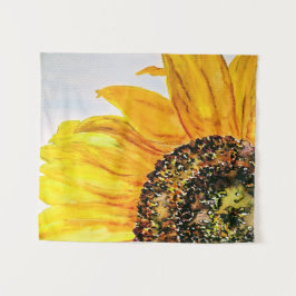 Tapiz Watercolor Floral Sunflower