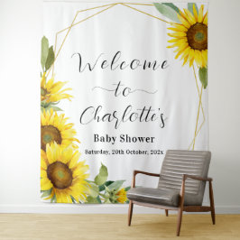 Tapiz Watercolor Sunflower Baby Shower