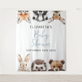 Tapiz Watercolor Woodland Animals Baby Shower Photo Prop
