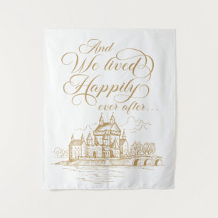Tapiz We lived happily ever after royal backdrop