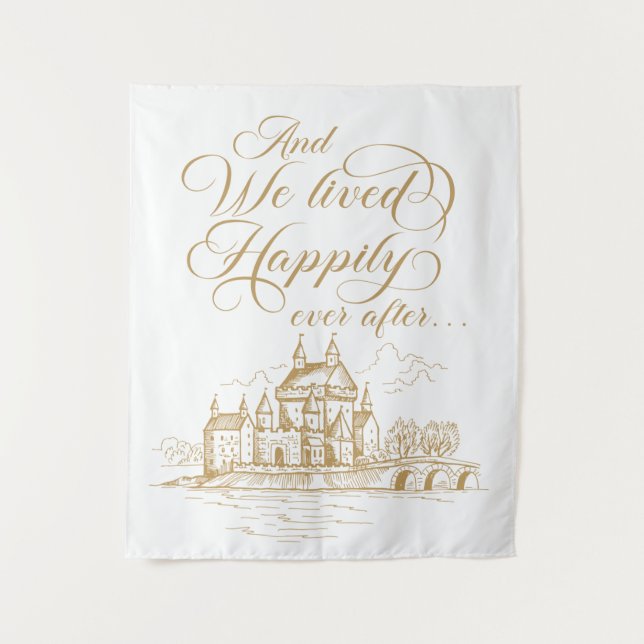 Tapiz We lived happily ever after royal backdrop (Anverso)