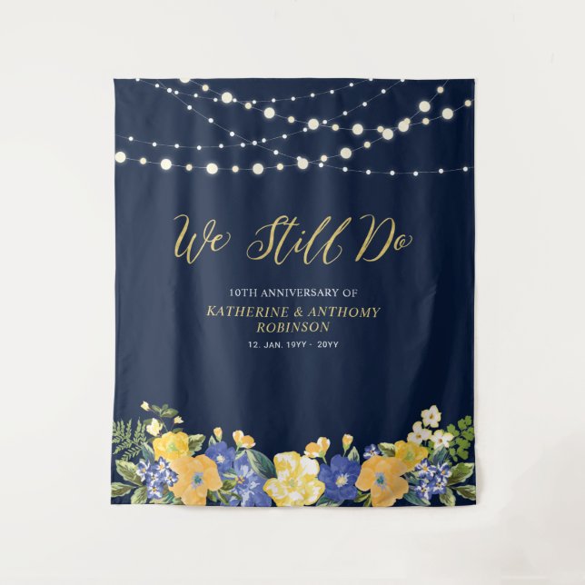 Tapiz We Still Do | Luces de Cuerda Bodas Aniversario (Anverso)
