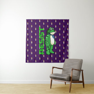 Tapiz Weatherproof Personalized House Flag Resist frog