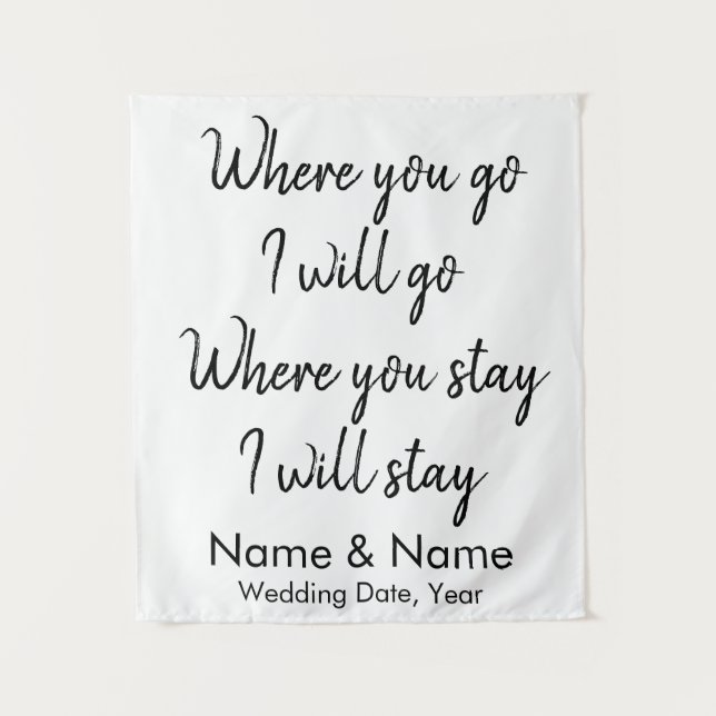 Tapiz Wedding Backdrop for Christian Ceremony Decoration (Anverso)