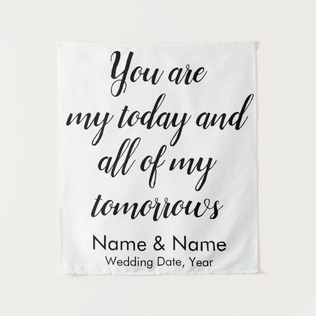 Tapiz Wedding Backdrop for Reception, Rustic Back drop (Anverso)