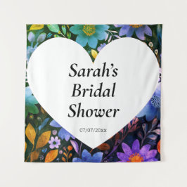 Tapiz Wedding shower wall poster personalized