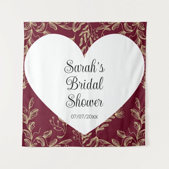 Tapiz Wedding shower wall poster personalized (Anverso)