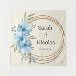 Tapiz Wedding shower wall poster personalized
