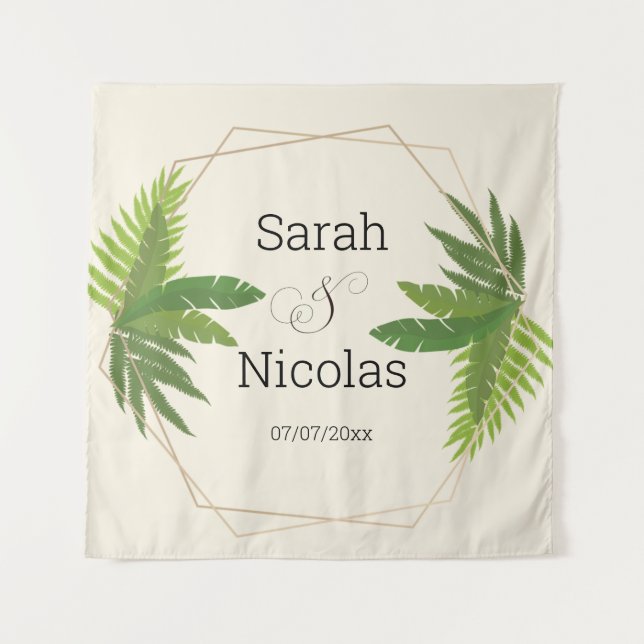 Tapiz Wedding shower wall poster personalized (Anverso)