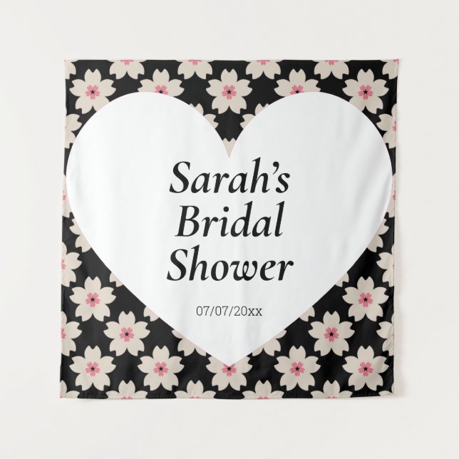 Tapiz Wedding shower wall poster personalized (Anverso)