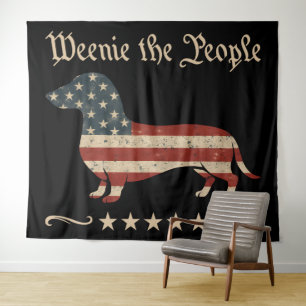 Tapiz Weenie El Pueblo Dachshund 4 De Julio