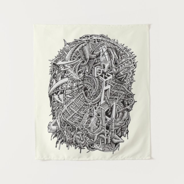 Tapiz Weirdhead por Brian Benson (Anverso)