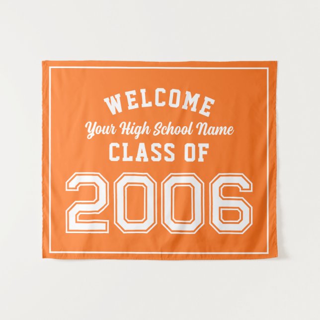 Tapiz Welcome Class of 2006, 20 Year Reunion Decor (Anverso (horizontal))