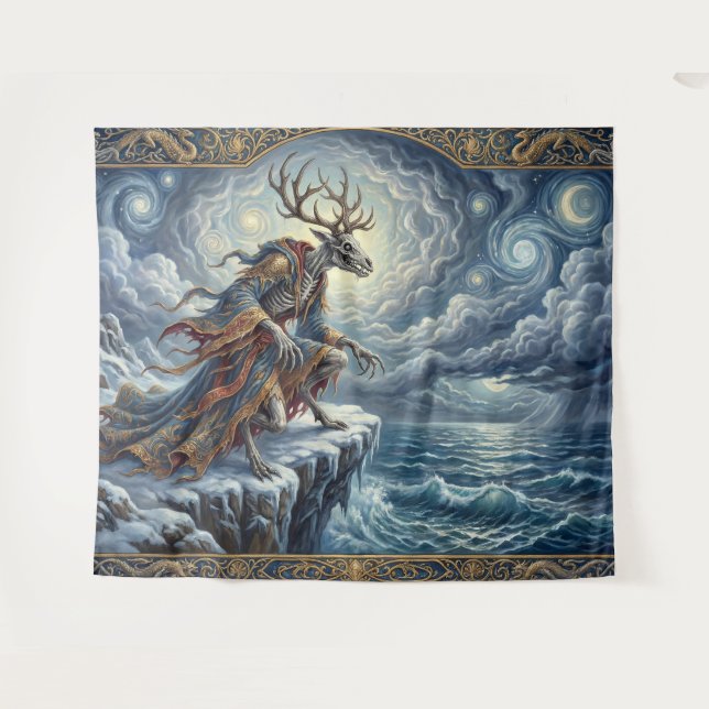 Tapiz Wendigo Watch Over Starry Seas (Anverso (horizontal))