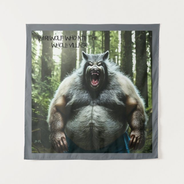 Tapiz Werewolf Que Comía Todo El Tejido De La Aldea (Anverso)