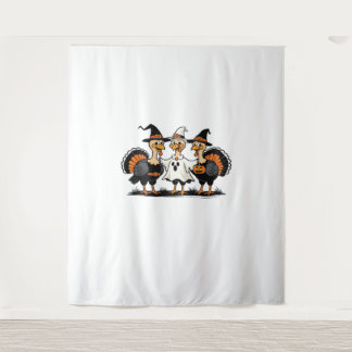 Tapiz Whimsical Autumt Patchwork Calabaza Cosmo Flor Caí