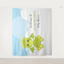 Tapiz Whimsical Boy Dragon Baby Shower