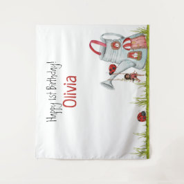 Tapiz Whimsical LadyBug Swing Garden House 1er cumpleaño