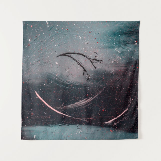 Tapiz White and blue abstract painting (Anverso)