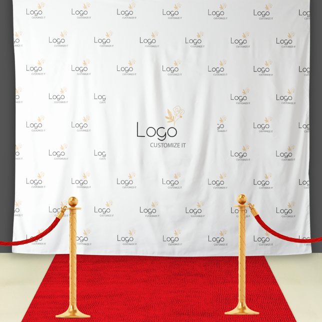 Tapiz White Custom Business Logo Step Repeat Backdrop (White Custom Business Logo Step Repeat Backdrop
)