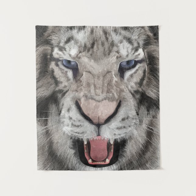 Tapiz White Tiger Head  (Anverso)