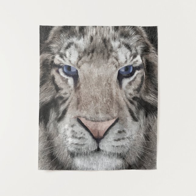 Tapiz White Tiger Head  (Anverso)