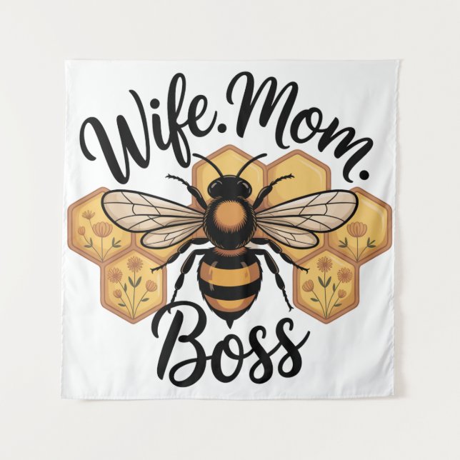 Tapiz Wife. Mom. Boss (Anverso)