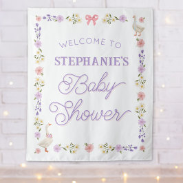 Tapiz Wildflower Geese Watercolor Baby Shower